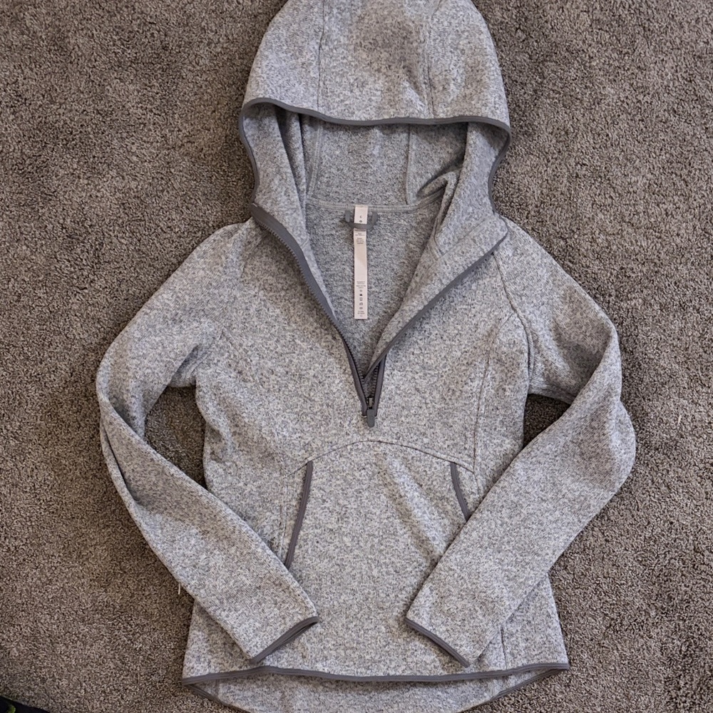 Lululemon Athletica Heather Gray Half-Zip Hoodie
